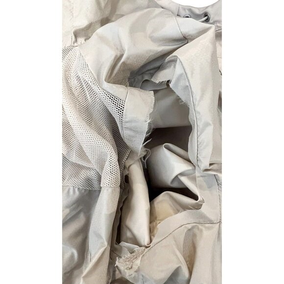 Athleta Hooded Rain Coat Lightweight Beige Longline Jacket ** Flaw ** Size XS - Picture 12 of 13